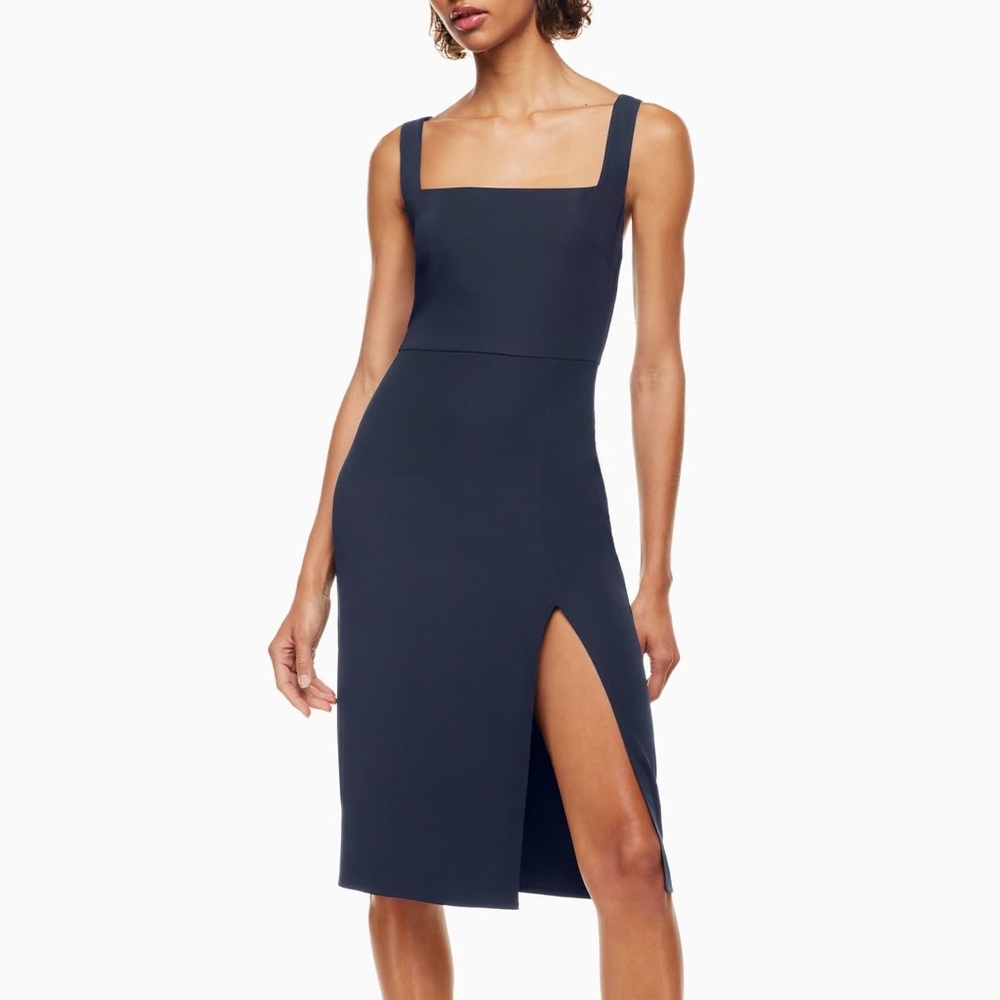 Aritzia Navy Midi Dress